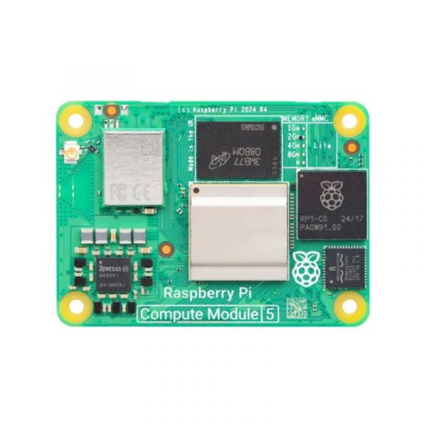 Обчислювальний модуль Pi Compute Module 5 (CM5) 8GB RAM 16GB eMMC Rev5 + WIFI CM5108016 Raspberry