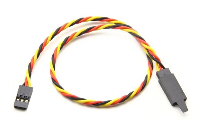 50 шт - Подовжувач 22AWG для сервоприводів JR із замком скручений (90 см)