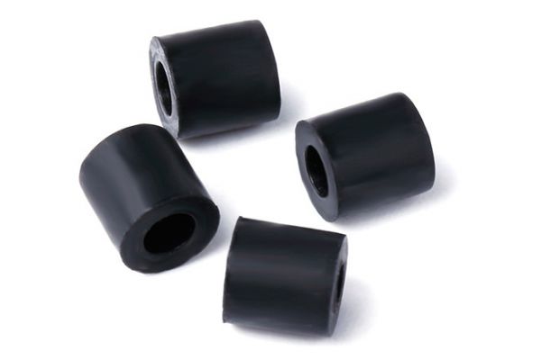 1000 шт - Демпфери M3x4мм гумові для електроніки (чорний)