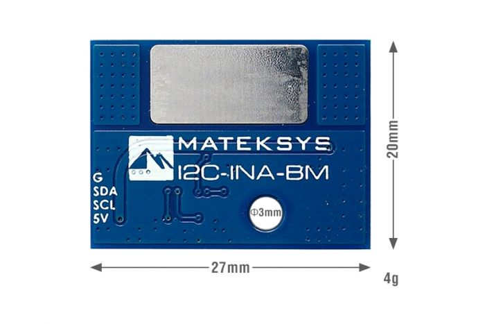 Датчик струму та напруги Matek I2C-INA-BM 204A 85V I2C