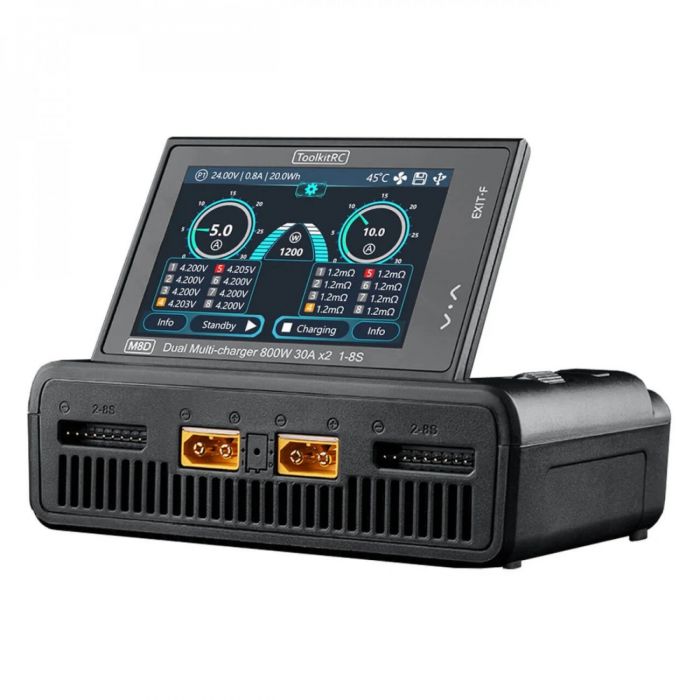 Зарядний пристрій ToolkitRC M8D (DC 800W x2)