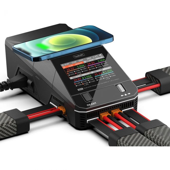 Зарядний пристрій ToolkitRC Q6AC (AC 100W x4 / DC 250W x4)