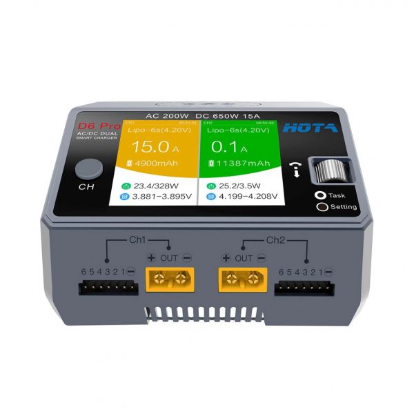 Зарядний пристрій HOTA D6 Pro (2x AC 100W / DC 325W)