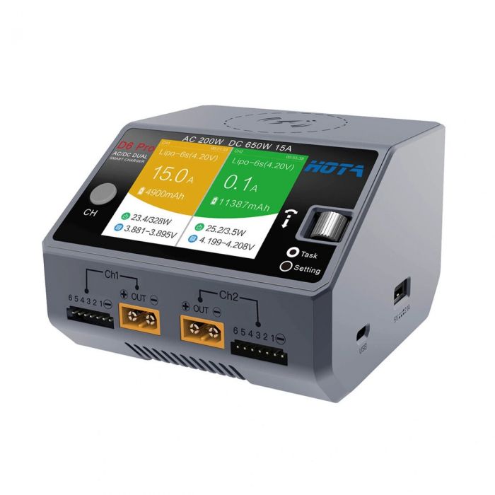 Зарядний пристрій HOTA D6 Pro (2x AC 100W / DC 325W)