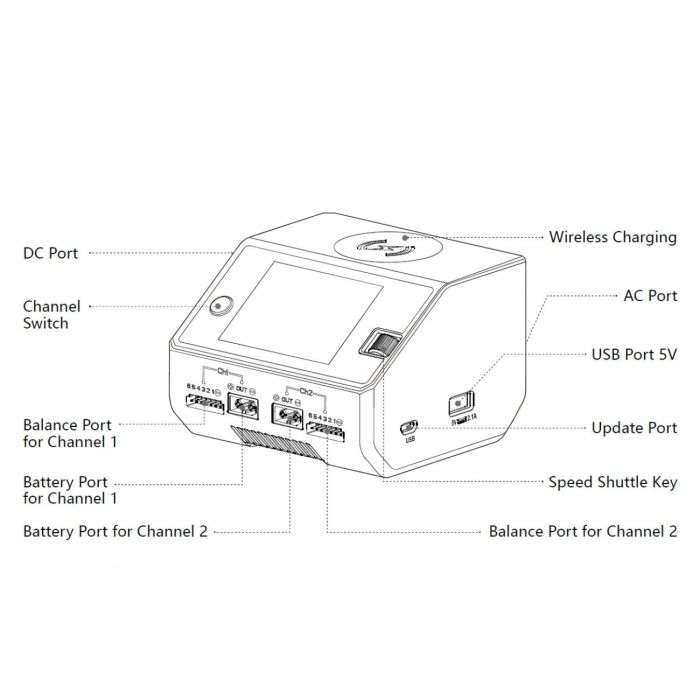 Зарядний пристрій HOTA D6 Pro (2x AC 100W / DC 325W)