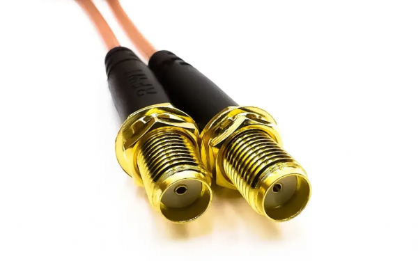 Пігтейл SMA-Female - SMA-Female ВЧ кабель перехідник RG316, 1 метр