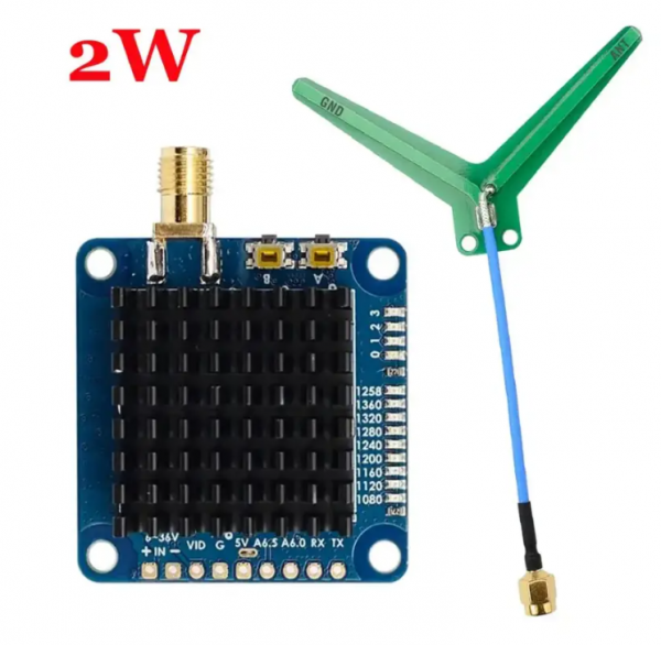 Відеопередавач MATEK 2W VTX 1G3TE V2 9CH 1.2-1.3GHz