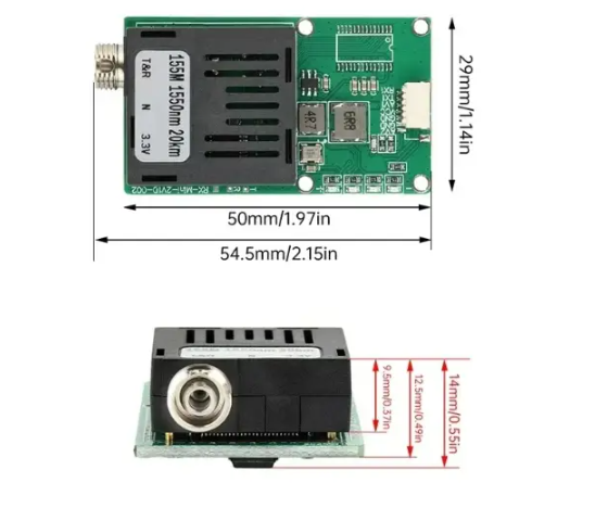 Оптичний приймач відеосигналу RX 1550nm (0–20 км)