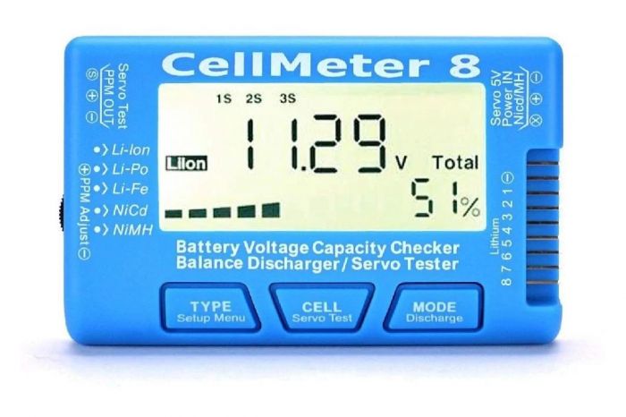 Тестер LiPo батарей CellMeter8