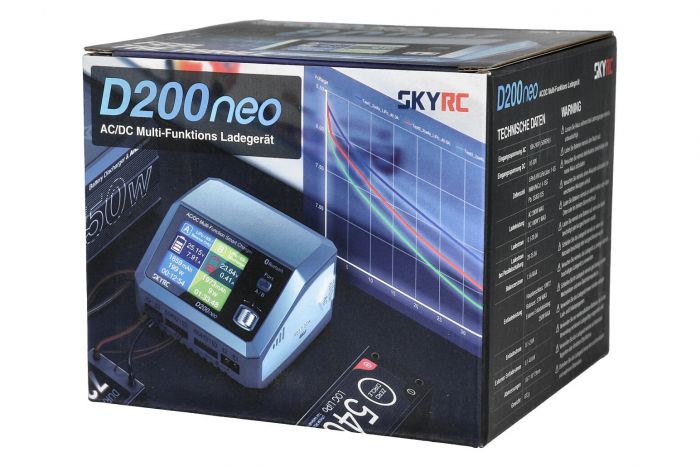 Зарядний пристрій універсальний дуо SkyRC D200neo 200W/800W з блоком живлення (SK-100196)