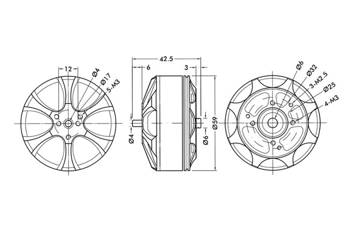 Мотор T-Motor MN5212 KV420 для мультикоптерів
