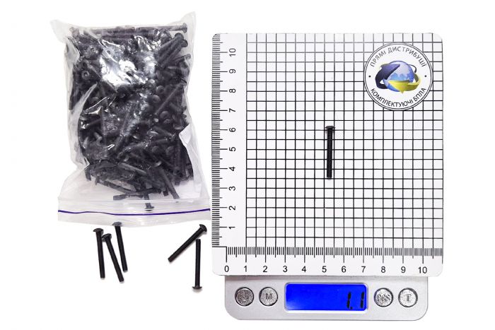 Гвинт сталевий M3x25мм / ISO 7380-1