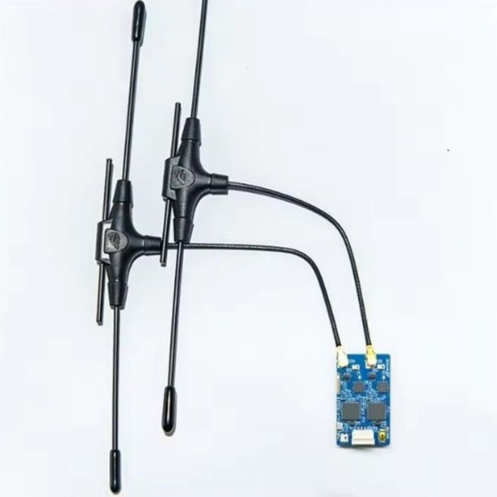 Приймач RX ELRS Dual Band Gemini 900MHz/2.4GHz LR1121 з двома антенами 120 мм+120 мм BAYCKRC