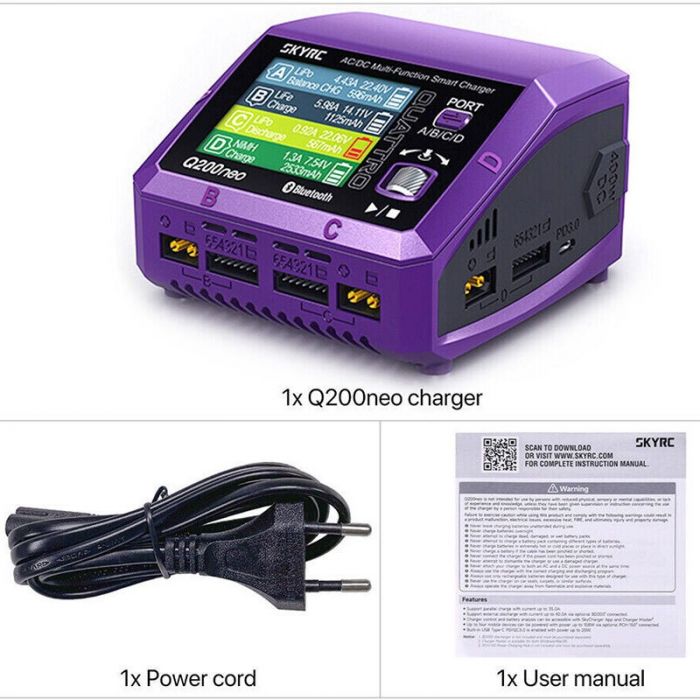 Зарядний пристрій кватро 200W/400W з блоком живлення Q200neo SkyRC