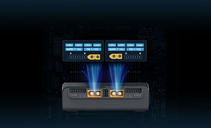 Зарядний пристрій 500 Вт (2 х 250 Вт) 15A DC 7-28V 1-6S M6D ToolkitRC
