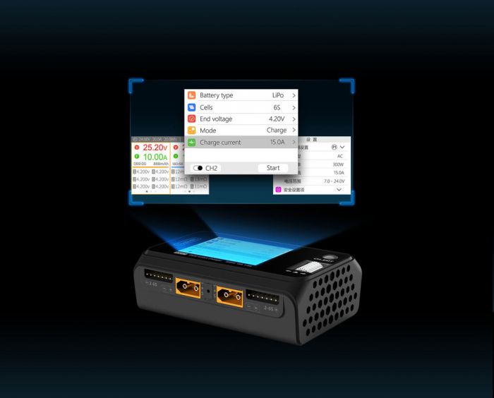 Зарядний пристрій 500 Вт (2 х 250 Вт) 15A DC 7-28V 1-6S M6D ToolkitRC