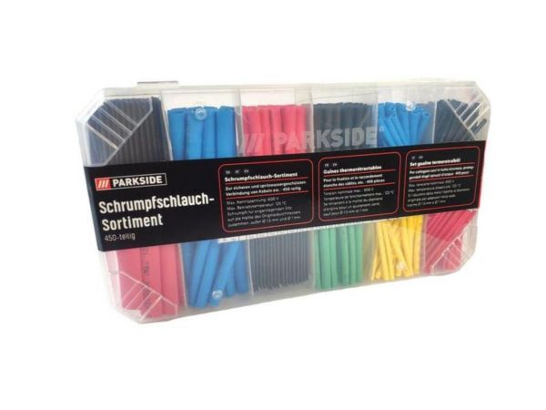 Набір термозбіжних трубок 450 шт різнокольорових HG05485A PARKSIDE