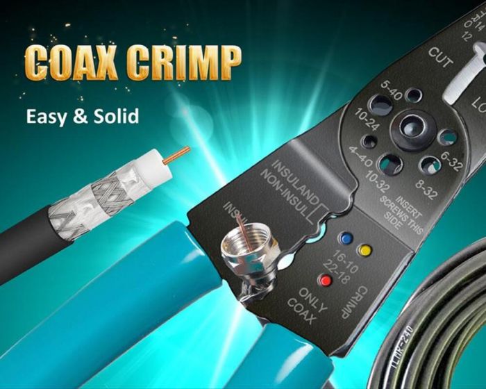 Кліщі для обтиску та зачистки кабеля CP-412G Pro'sKit