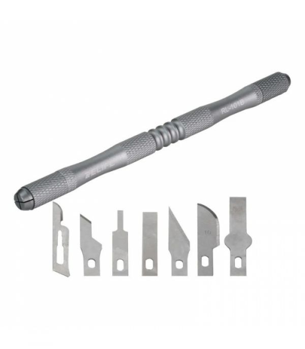 Скальпель (ручка + 7 лез різної форми) RL-101B RELIFE