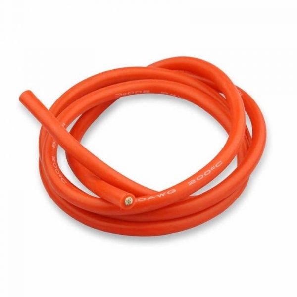 Силіконовий дріт (червоний), 1 м 10AWG Red