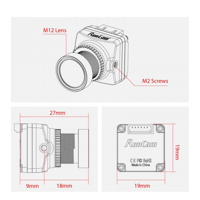 Камера 1500TVL 1/2.8”2MP Night Eagle 3 V2 RunCam
