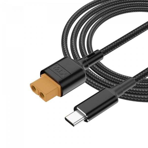 Перехідний кабель живлення (SC100) USB-C на XT60 ("мама"), 1 м TKDM88M90-2 Перехідний кабель живлення (SC100) USB-C на XT60 ("мама"), 1 м TKDM88M90-2