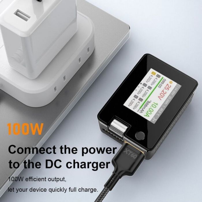 Перехідний кабель живлення (SC100) USB-C на XT60 ("мама"), 1 м TKDM88M90-2