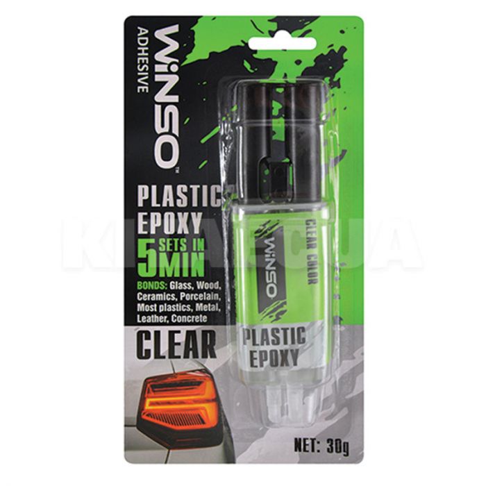 Клей епоксидний двокомпонентний прозорий 30г Plastic Epoxy Winso