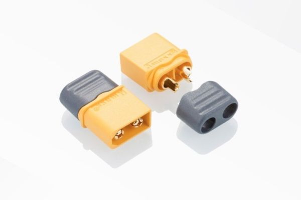 Конектор силовий "тато" (з ковпачком) XT60H Male AMASS