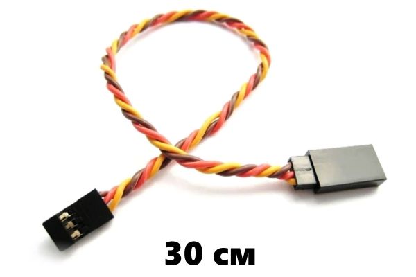 Подовжувач 22AWG 30 см для сервоприводів JR скручений AMS-2004-7 AMASS