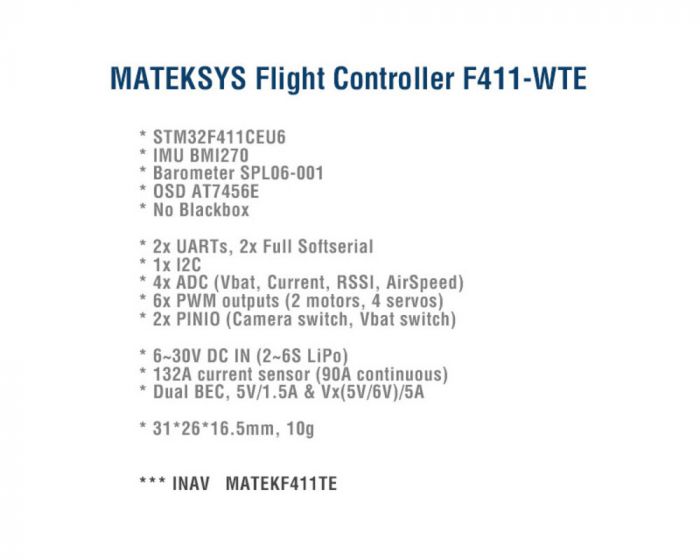 Польотний контролер F411-WTE Matek