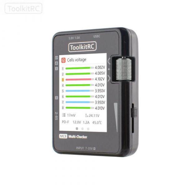 Мультитестер, сервотестер 2-8S MC8 ToolkitRC