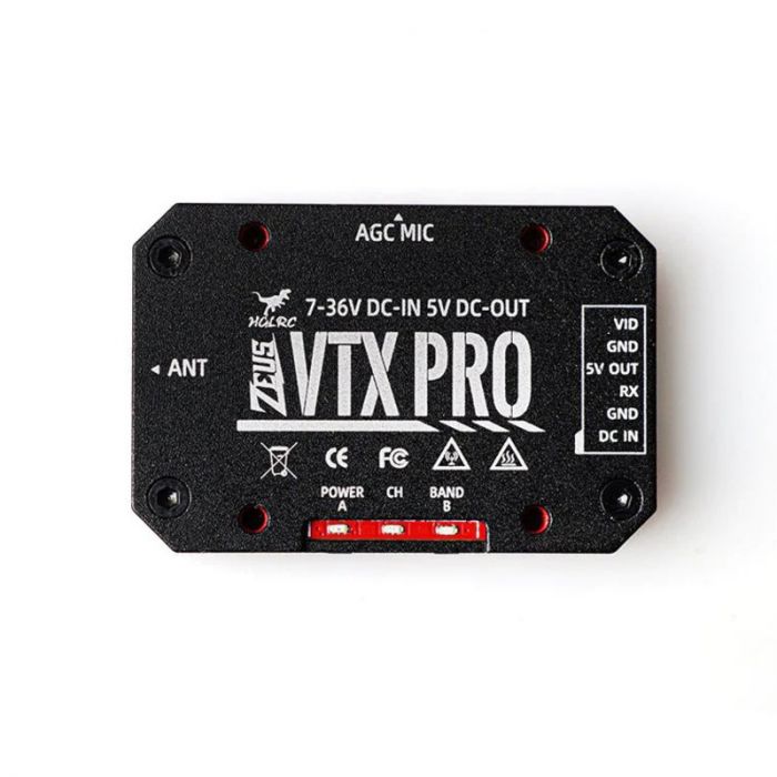 Відеопередавач VTX 5.8GHz 1.6W 40CH Zeus VTX PRO HGLRC
