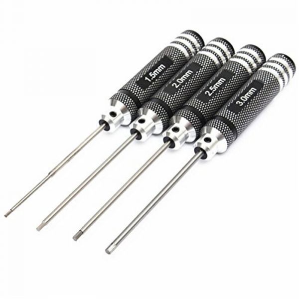 Набір викруток шестигранних 1.5, 2.0, 2.5, 3.0 мм чорні HEX BLACK Китай