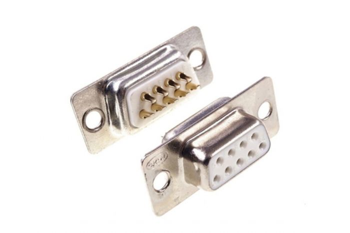 Конектор "мама" RS232 COM-порт DB9 2u Gold Female AMASS