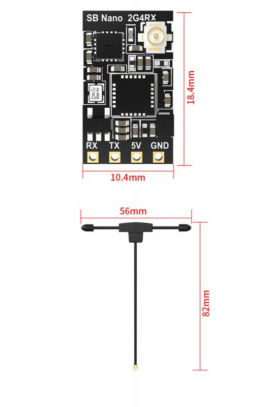 Приймач RX ELRS Nano 2.4GHz 2G4-RX Speedybee