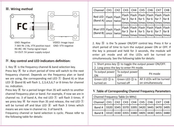 Відеопередавач VTX 3.3GHz 4W 8CH Китай