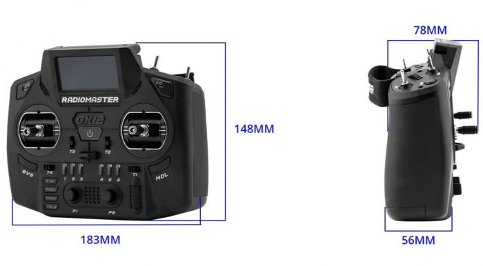 Пульт керування Mark II Dual-Band Gemini-X Radio GX12 ELRS RadioMaster