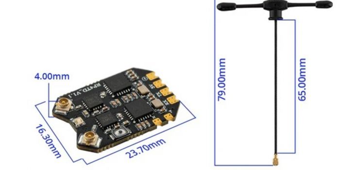 Приймач RX ELRS 2.4GHz True Diversity Receiver RP4TD RadioMaster