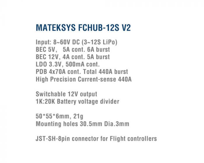 Плата розподілу живлення FCHUB-12S V2 Matek