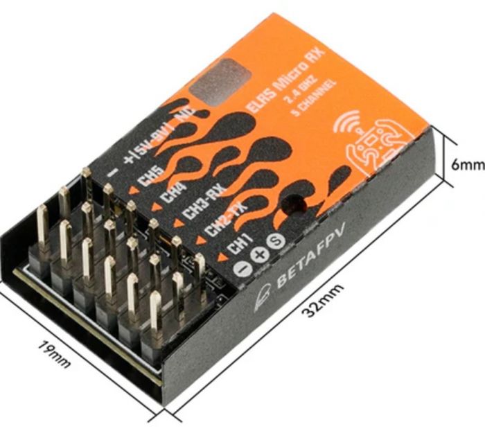Приймач RX ELRS 80 мм T-antenna 17mW Micro 2.4GHz BetaFPV