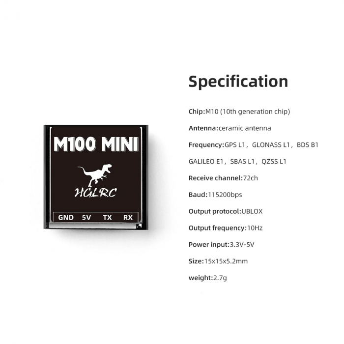 GPS модуль (без компасу) M100-MINI HGLRC
