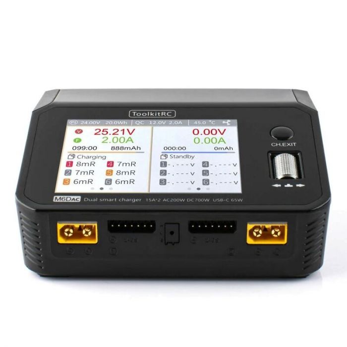 Зарядний пристрій двоканальний AC 200W / DC 700W (або 350W x 2) M6DAC ToolkitRC