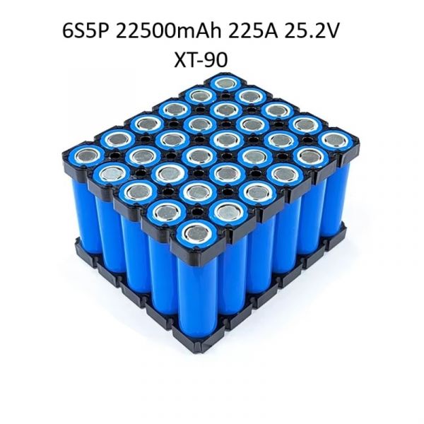 Акумуляторна збірка високотокова 6S5P 22500mAh 225A 25.2В AWG10 мідна шина 0.3 мм (з Molicel P45B 21700) Uav.in.ua Україна