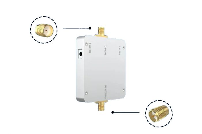 Підсилювач сигналу 2.4G + 5.8GHz ACASOM 1 вхід - 2 виходи 4W