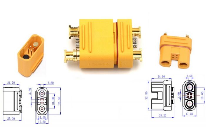 Конектор силовий AMASS AS150UPB Male (тато)