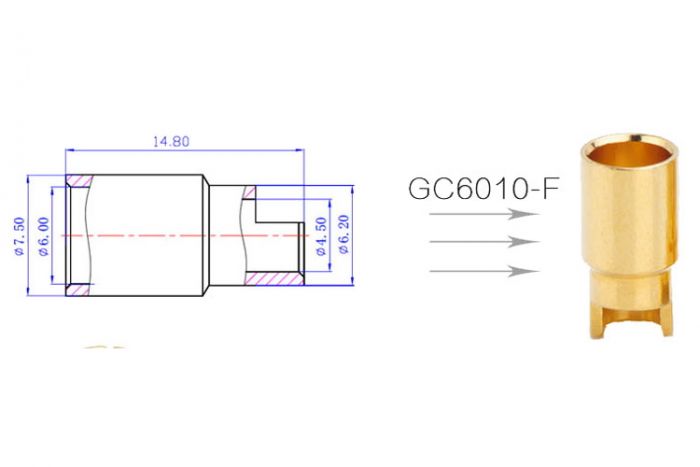 Конектори силові AMASS PLUG 6.0MM Female 3шт
