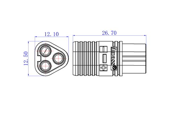 Конектори силові AMASS MT60 Female 2шт