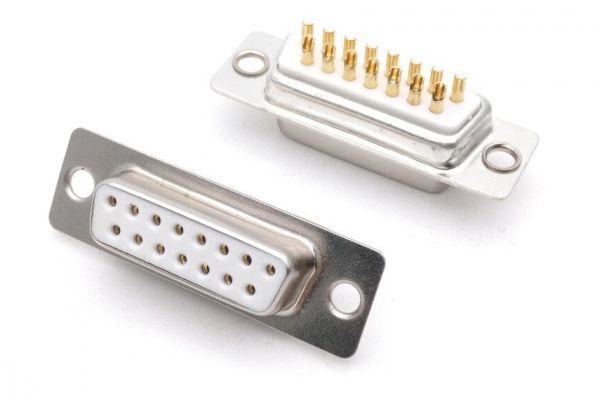 50 шт - Конектори DB15 2u Gold RS232 COM-порт Female