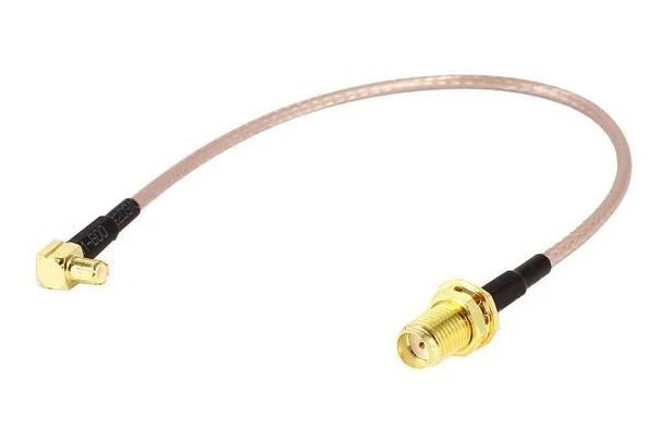 Антенний кабель QJ RG316 20 см кутовий (MMCX - SMA F)
